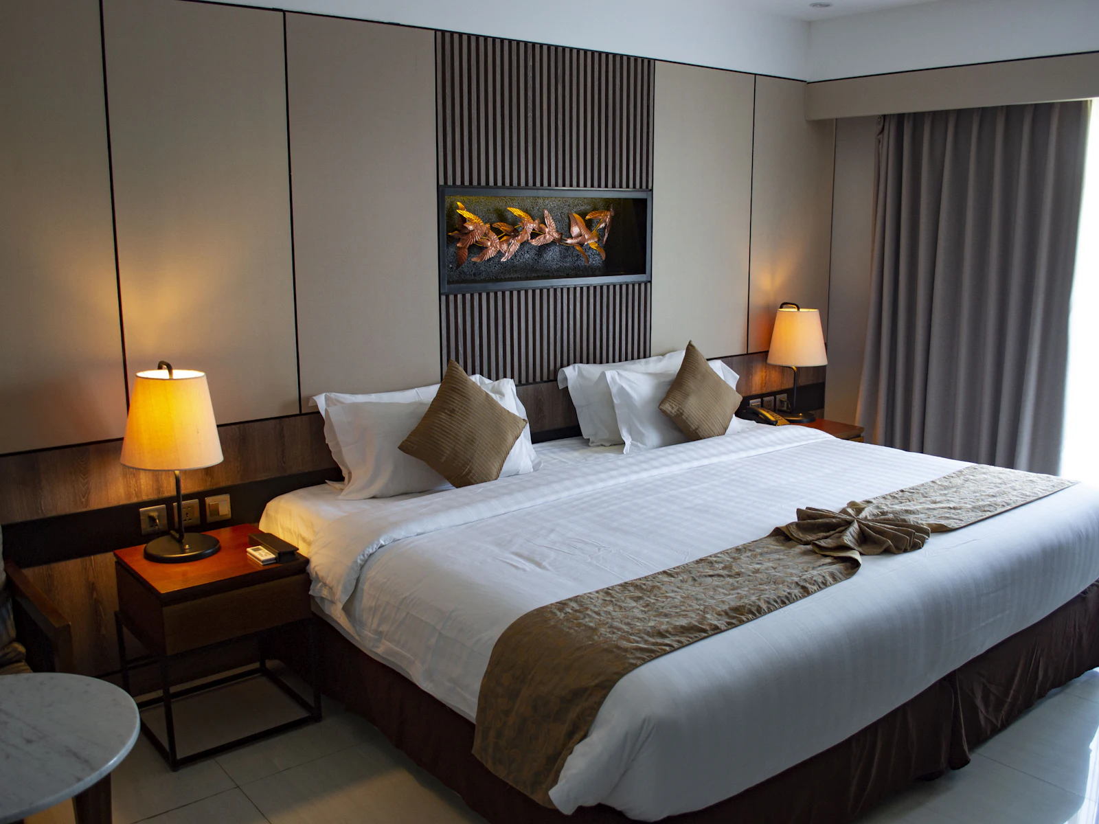 A deluxe room, wide view